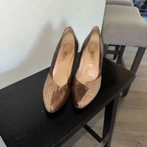 Gucci Brown Leather Women's Heels